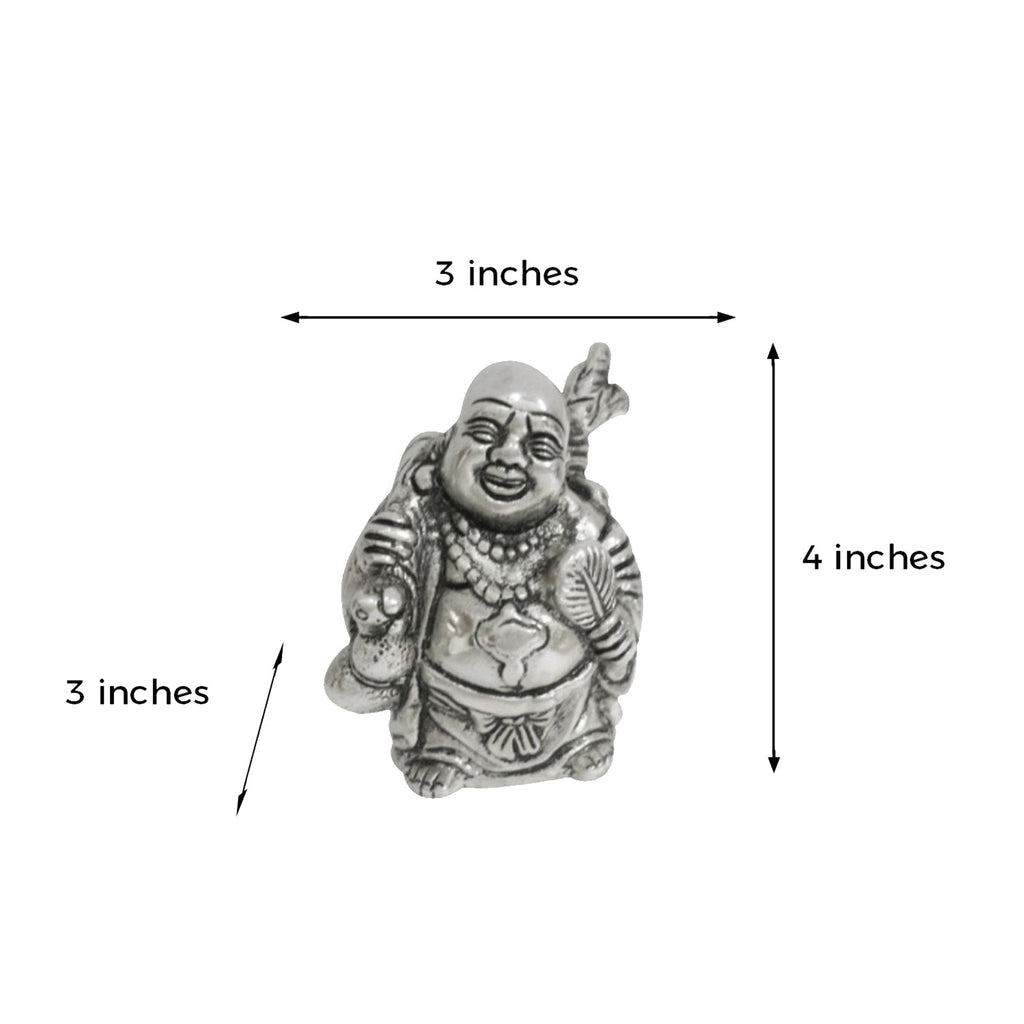 Metal Feng Shui Laughing Buddha Statue Kafalo