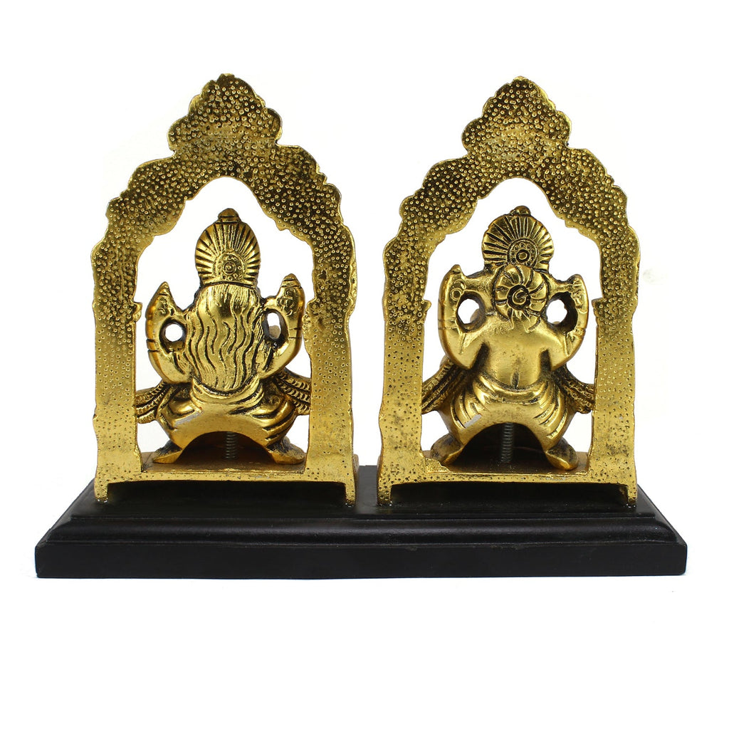 Golden Metal Laxmi Ganesh Murti Religious Idols Kafalo