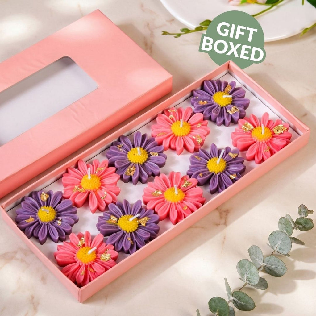 Peonia Floating Candle In Gift Box Set Of 10 Nestasia