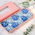 Aqua Flower Floating Candle Set Of 10 In Gift Box Nestasia