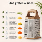 Stainless Steel 6 Sided Grater Nestasia