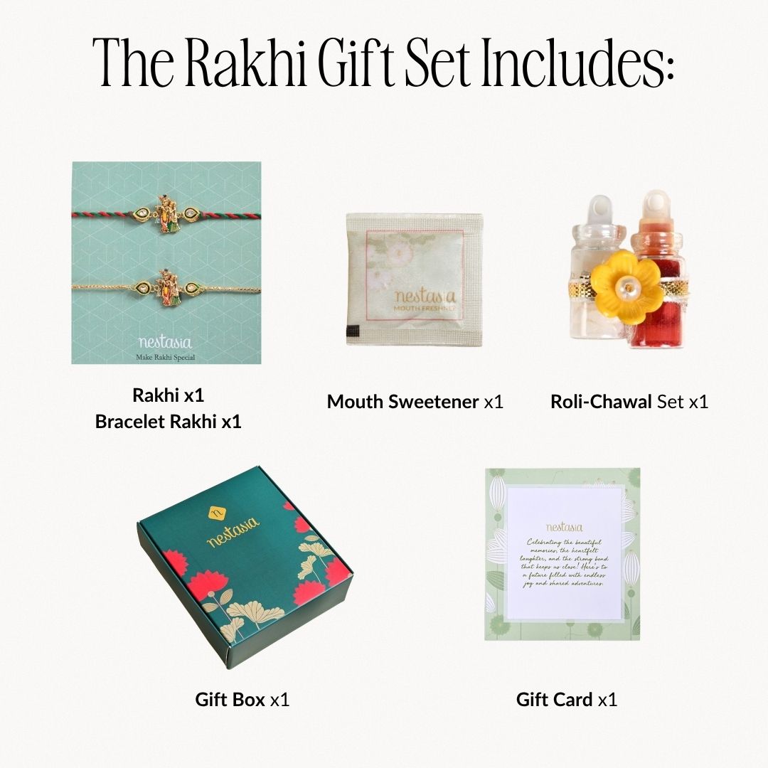 Radha Krishna Rakhi Gift Set Nestasia