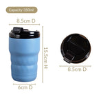 Brewster Easy Sip Copper Insulated Travel Mug Azure Blue 350ml Nestasia