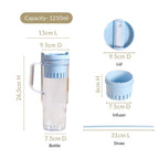 Citrify Transparent Fruit Infuser Water Bottle With Handle Ice Blue 1210ml Nestasia