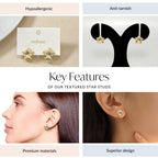 Textured Star Studs Nestasia