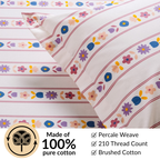 Floral Retreat Queen Size Cotton Bedding Set 254x229cm Nestasia