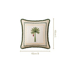 Island Plaid Cotton Embroidered Cushion Cover 40x40cm Nestasia