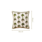 Palm Plantation Embroidered Cushion Cover 40x40cm Nestasia