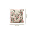 Cottagerose Cross Stitch Cotton Cushion Cover 40x40cm Nestasia