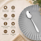 Mirror Finish Spoon Set Of 12 Nestasia