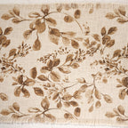 Rustic Foliage Cotton Table Runner 182x40cm Nestasia