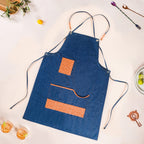 Denim Apron for Men Tan Brown Nestasia
