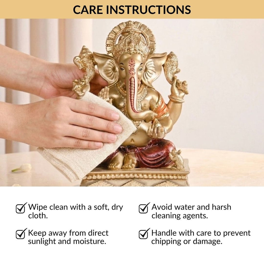 Sitting Ganesha Idol 25cm Nestasia