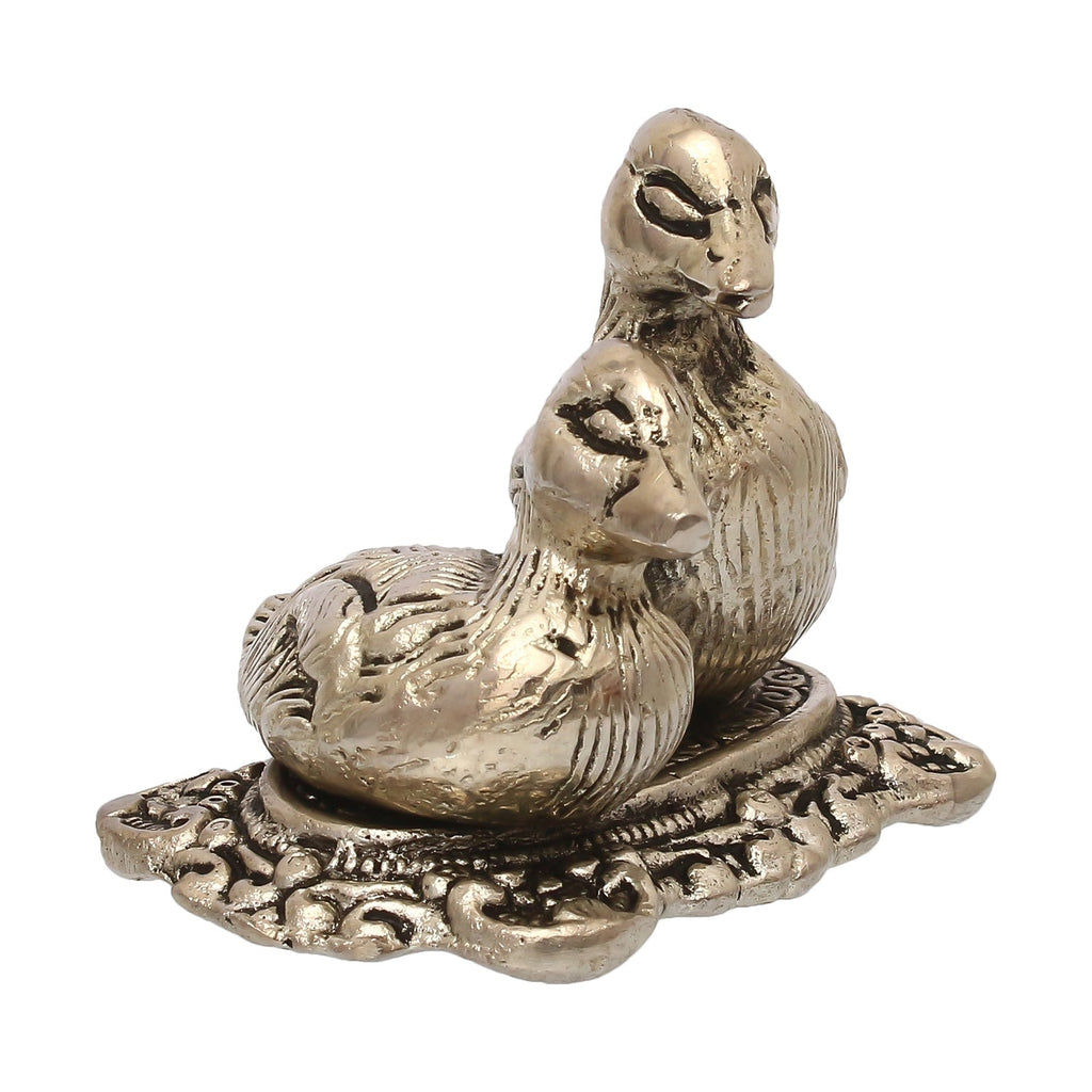 Set Of 2 Loving Metal Swan Showpiece Birds Figurines Kafalo