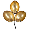 Set of 3 Leaf Design Tea Light Holder Kafalo