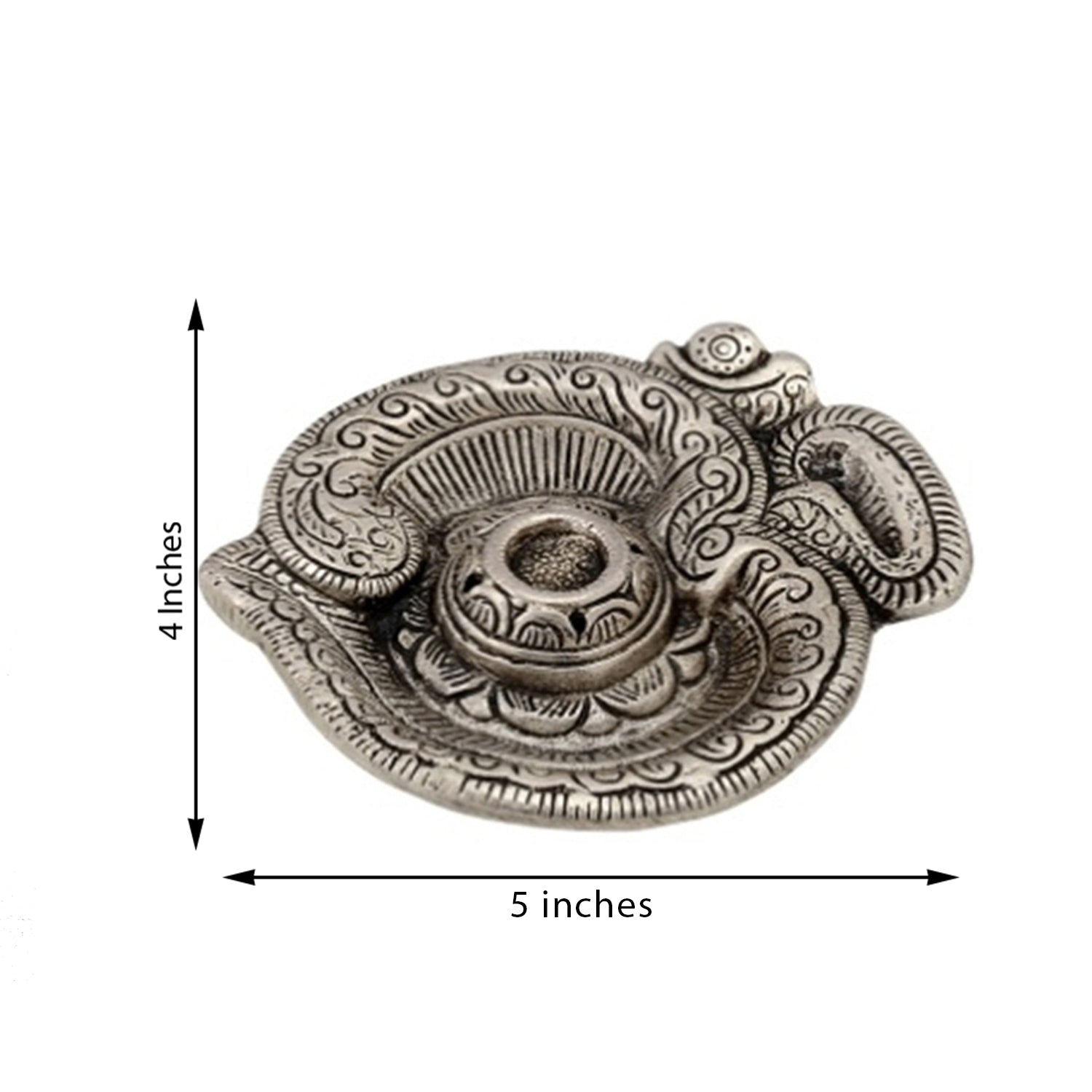 Silver Metal Om Incense Stick Holder, Agarbatti Stand Kafalo