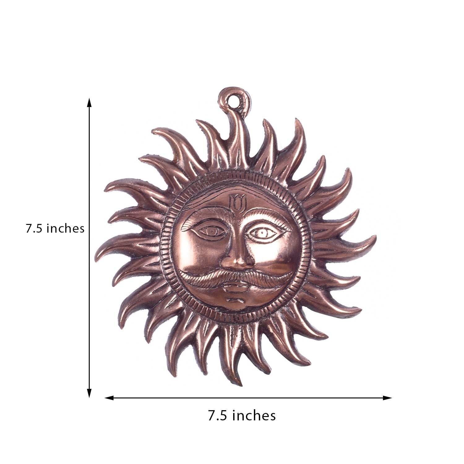 Brown metal sun wall hanging for wall decor Kafalo