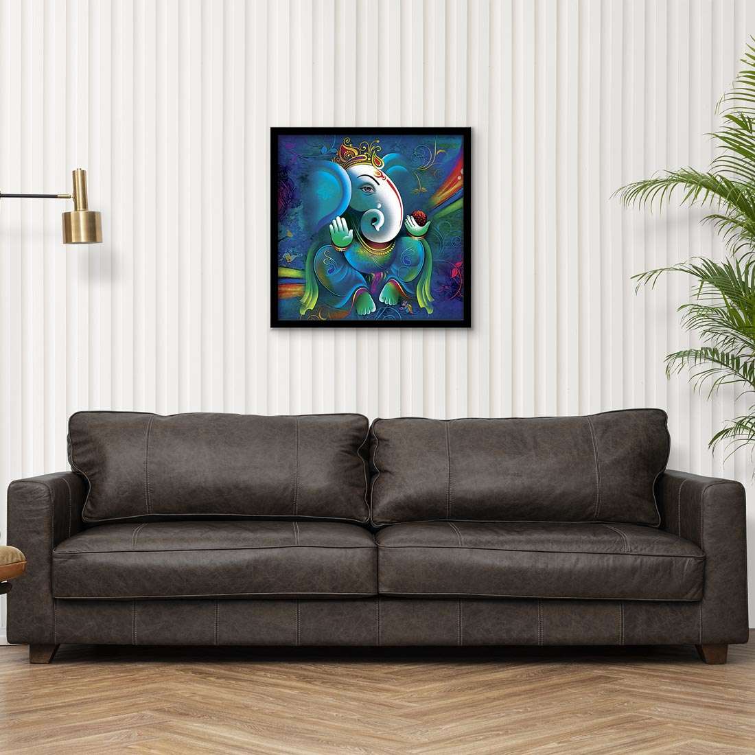ArtX Ganesh Ji Abstract Wall Framed Painting ArtX