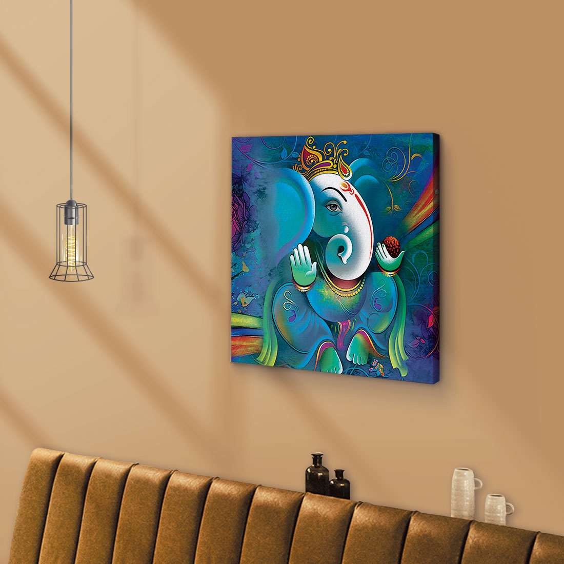ArtX Ganesh Ji Abstract Wall Framed Painting ArtX