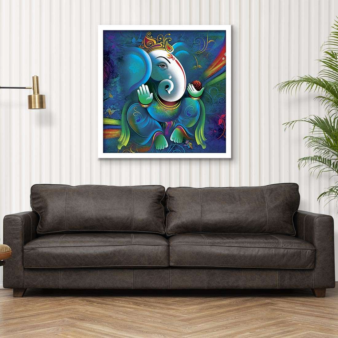 ArtX Ganesh Ji Abstract Wall Framed Painting ArtX