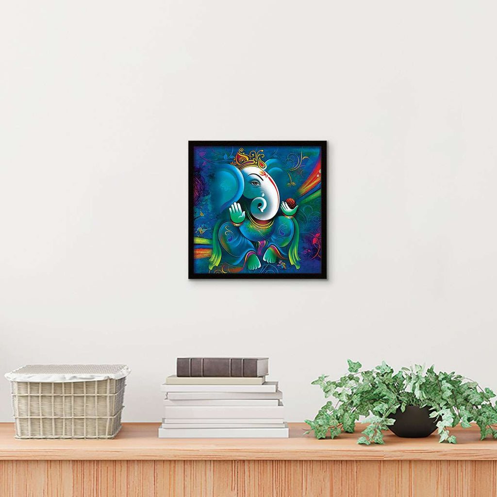 ArtX Ganesh Ji Abstract Wall Framed Painting ArtX