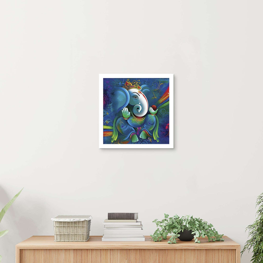 ArtX Ganesh Ji Abstract Wall Framed Painting ArtX