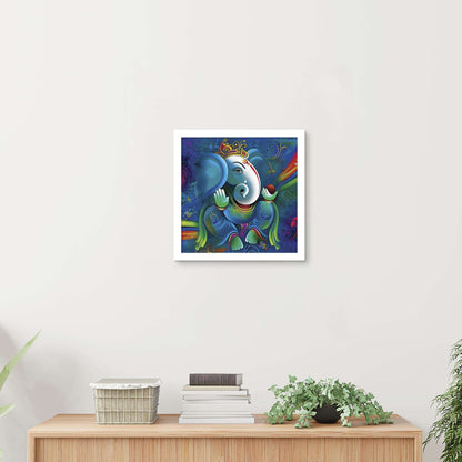 ArtX Ganesh Ji Abstract Wall Framed Painting