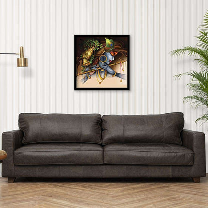 ArtX Krishna Flute Painting For Wall Decoration, Wall Painting For Living Room
