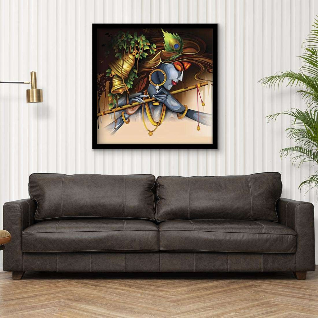 ArtX Krishna Flute Painting For Wall Decoration, Wall Painting For Living Room ArtX