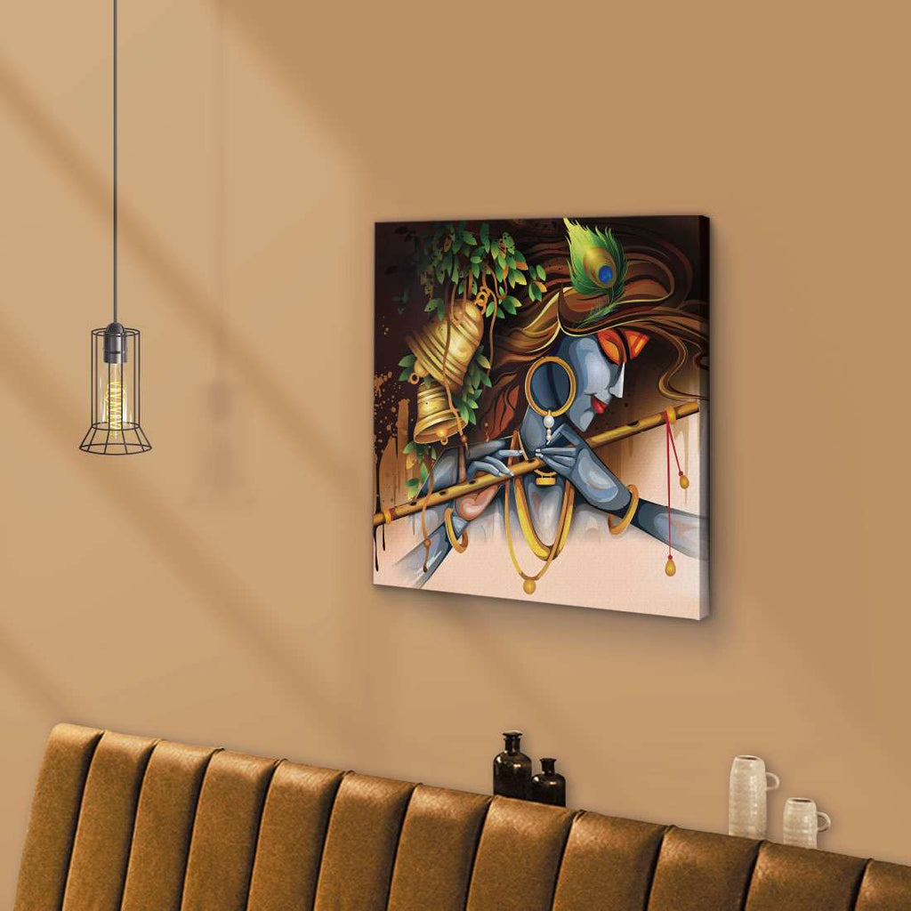 ArtX Krishna Flute Painting For Wall Decoration, Wall Painting For Living Room ArtX