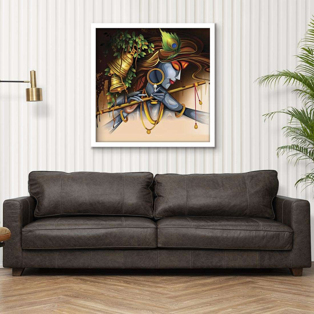 ArtX Krishna Flute Painting For Wall Decoration, Wall Painting For Living Room ArtX