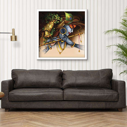 ArtX Krishna Flute Painting For Wall Decoration, Wall Painting For Living Room