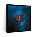 ArtX Om Namah Shivaya Painting For Wall Decoration, Wall Painting For Living Room, Blue, AXBCN-0105-GD-FR ArtX