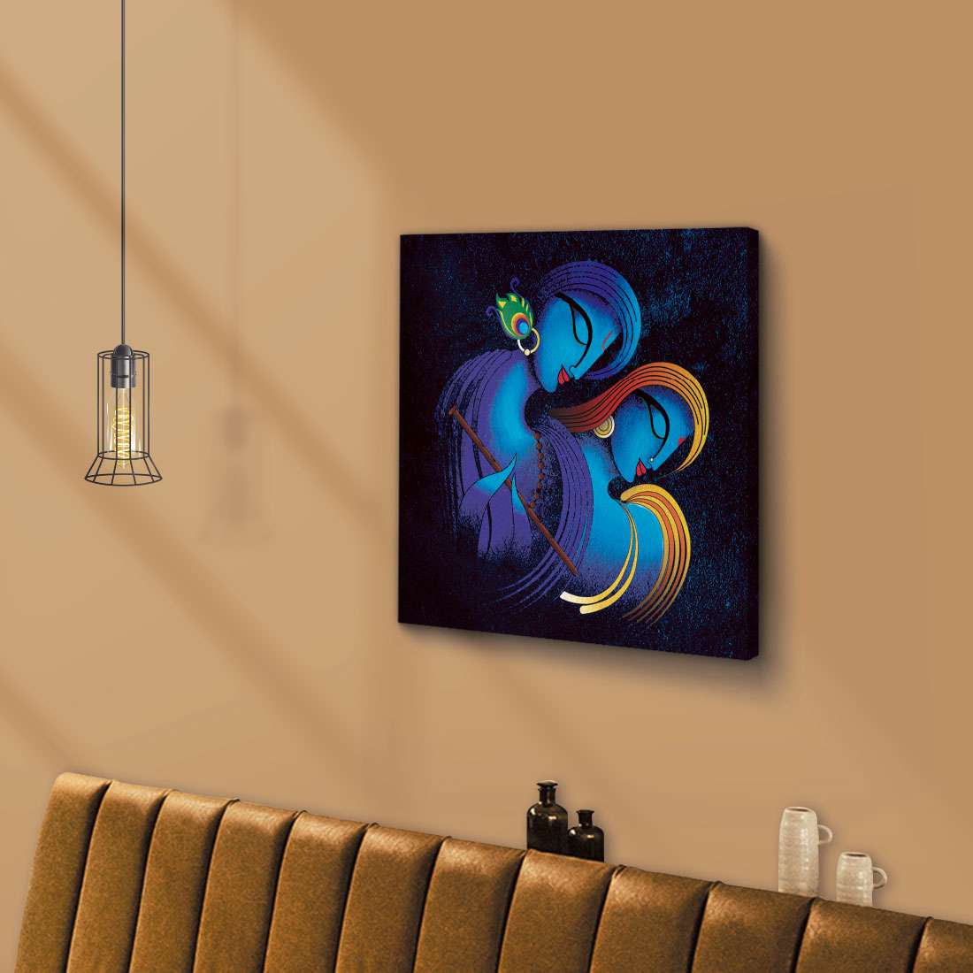 ArtX Radha Krishna Eternal Love, Wall Painting For Living Room ArtX
