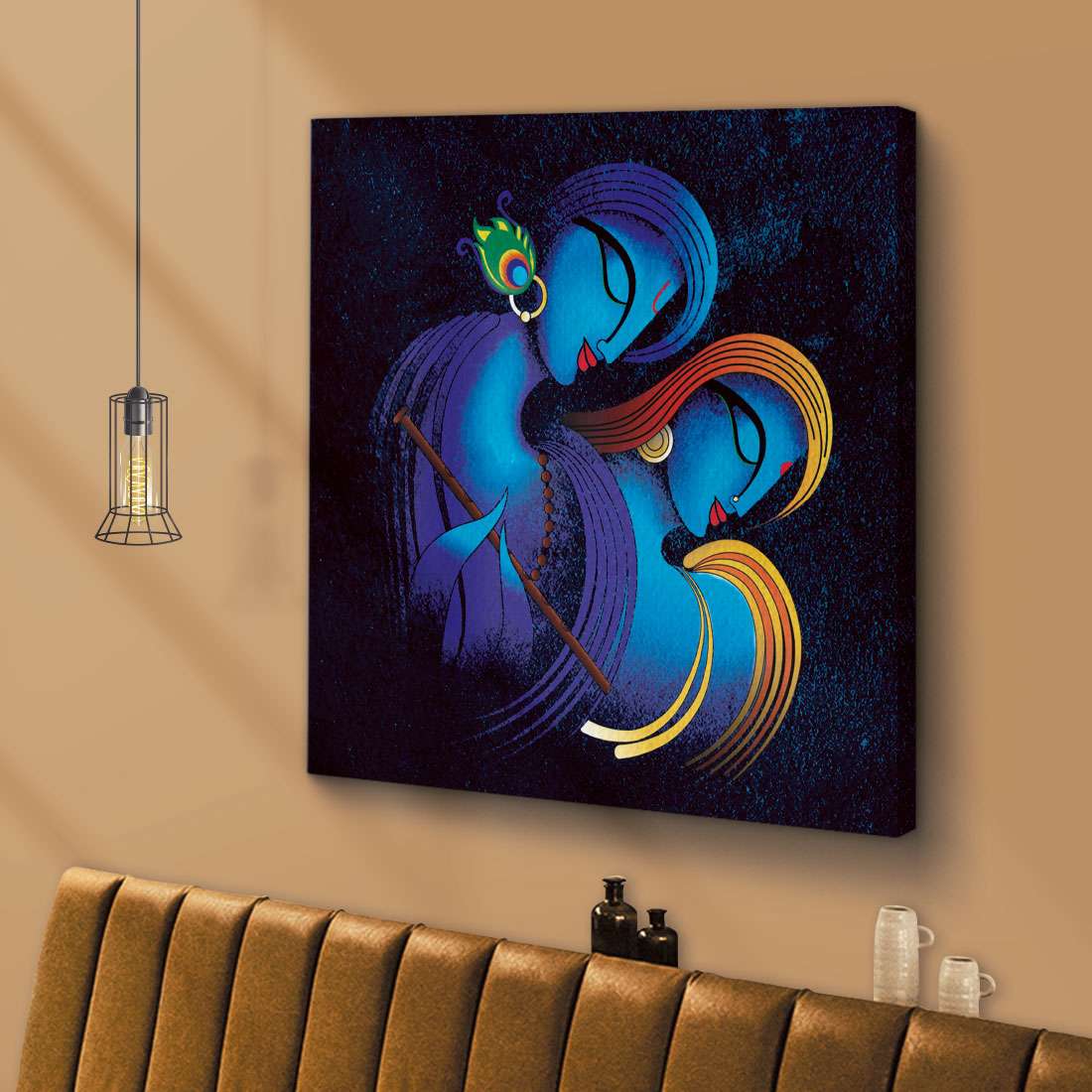 ArtX Radha Krishna Eternal Love, Wall Painting For Living Room ArtX