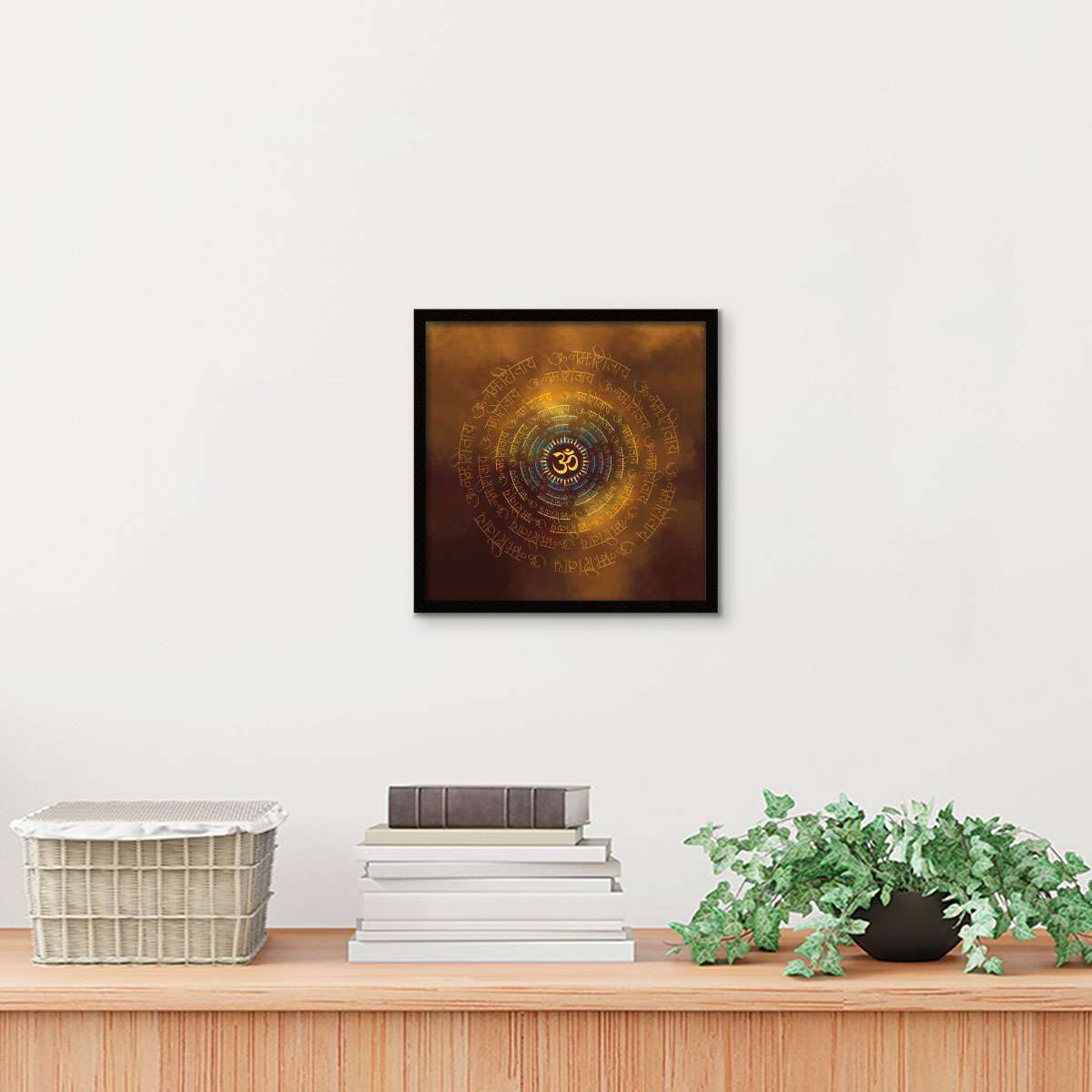 ArtX Om Namah Shivaya Painting For Wall Decoration, Wall Painting For Living Room, Orange ArtX