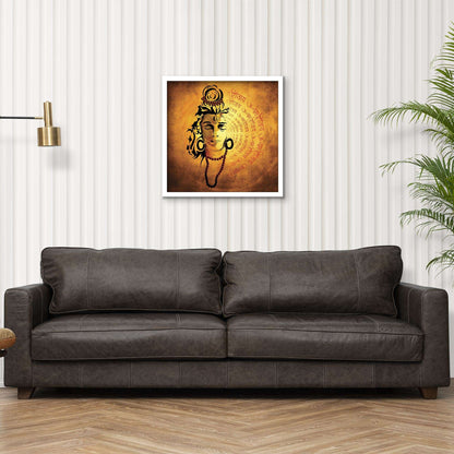 ArtX Shiva Painting For Wall Decoration, Wall Painting For Living Room, Orange