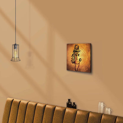 ArtX Shiva Painting For Wall Decoration, Wall Painting For Living Room, Orange