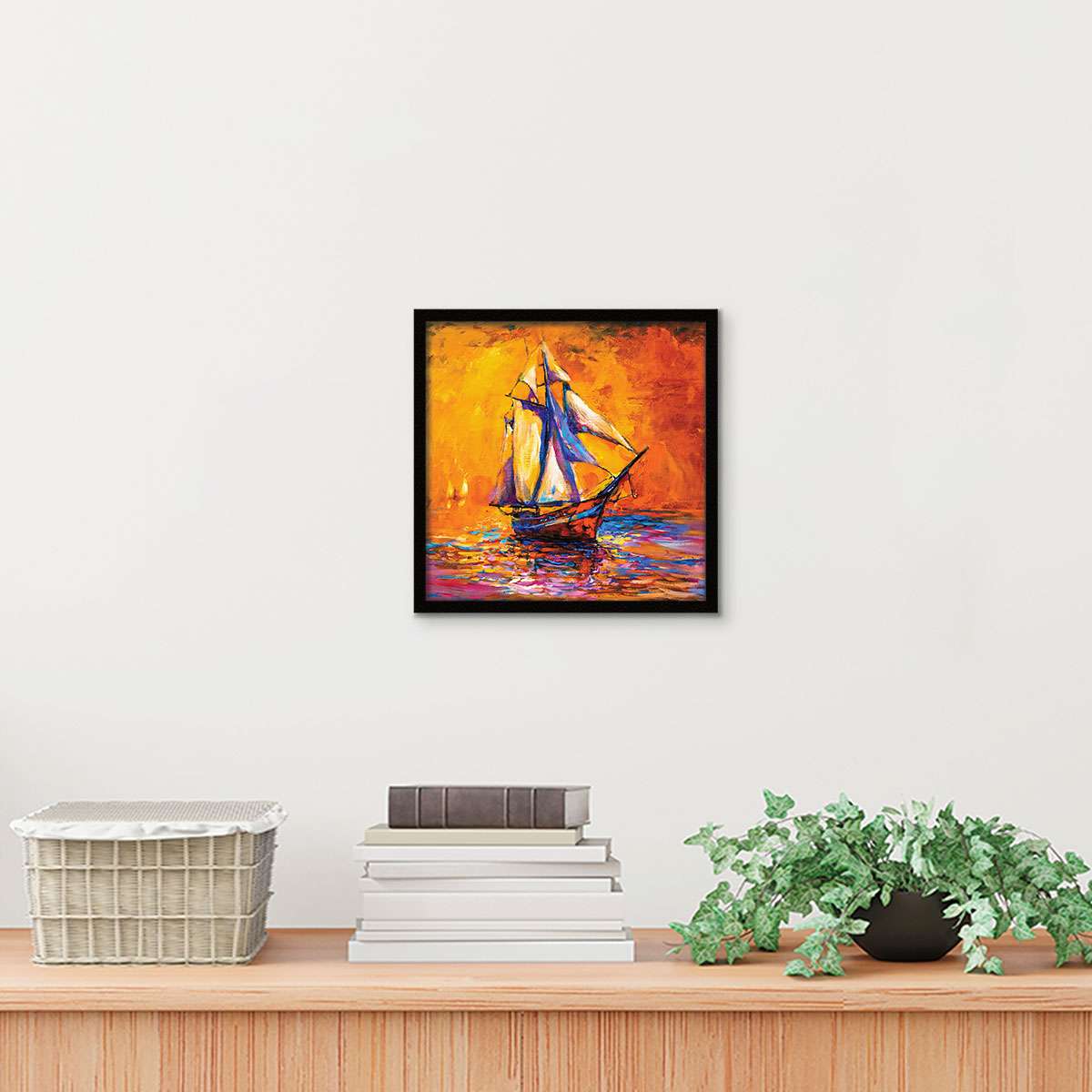 ArtX Sail Boat Oil on Canvas Wall Painting For Living Room ArtX