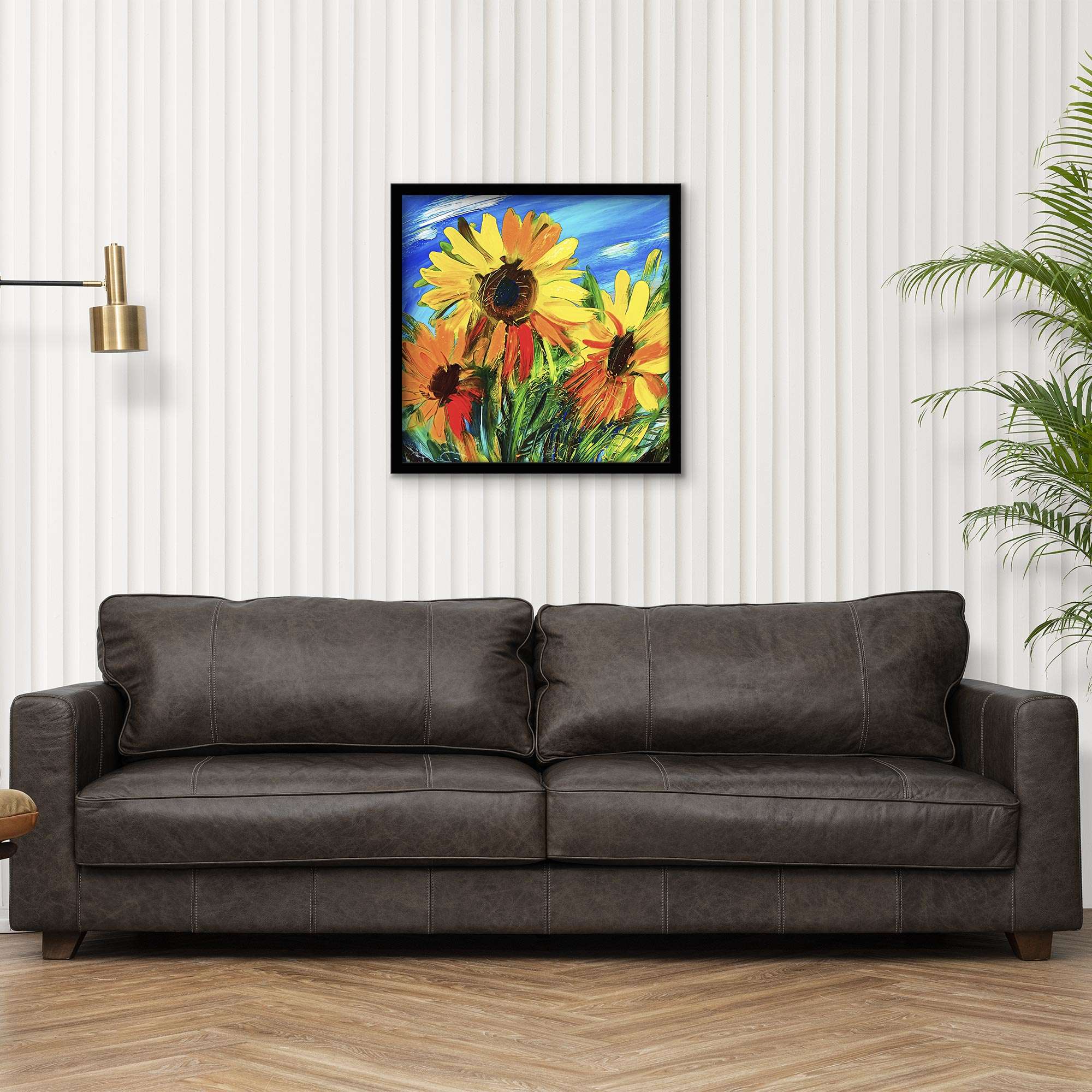 ArtX Sunflower Floral Canvas Wall Painting For Living Room ArtX