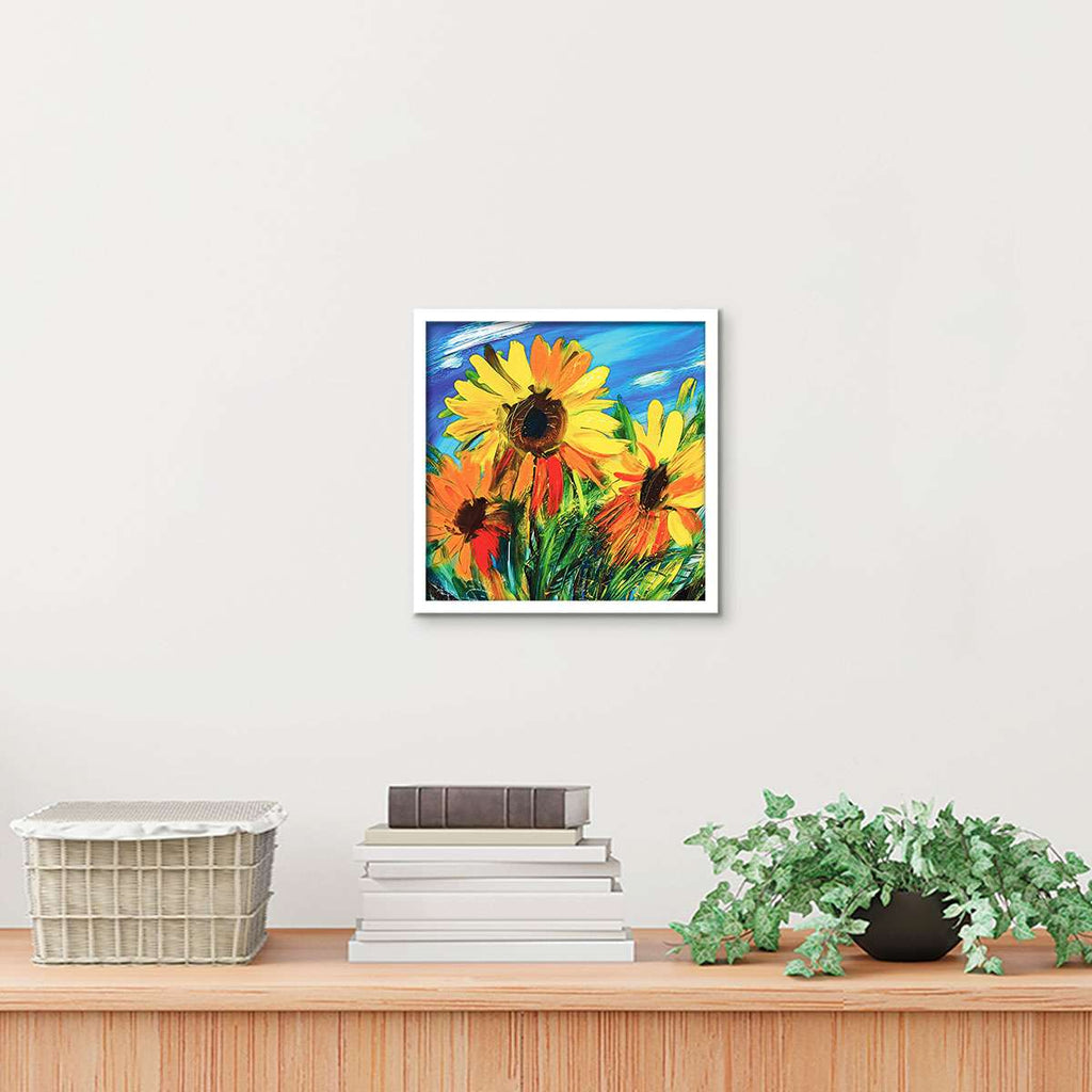 ArtX Sunflower Floral Canvas Wall Painting For Living Room ArtX