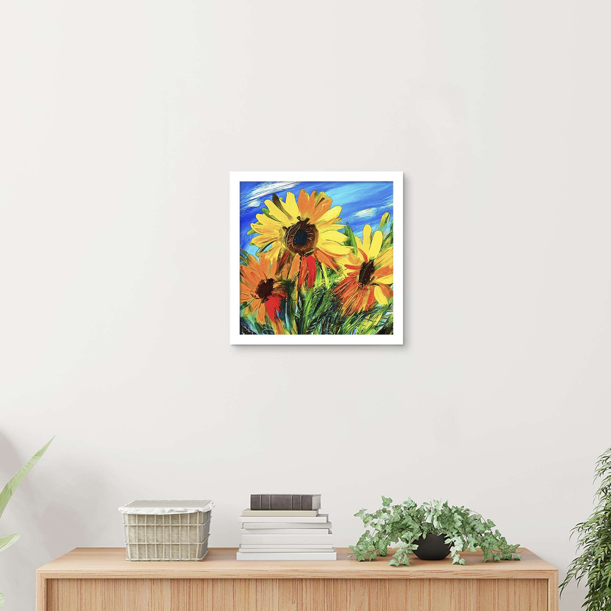 ArtX Sunflower Floral Canvas Wall Painting For Living Room ArtX