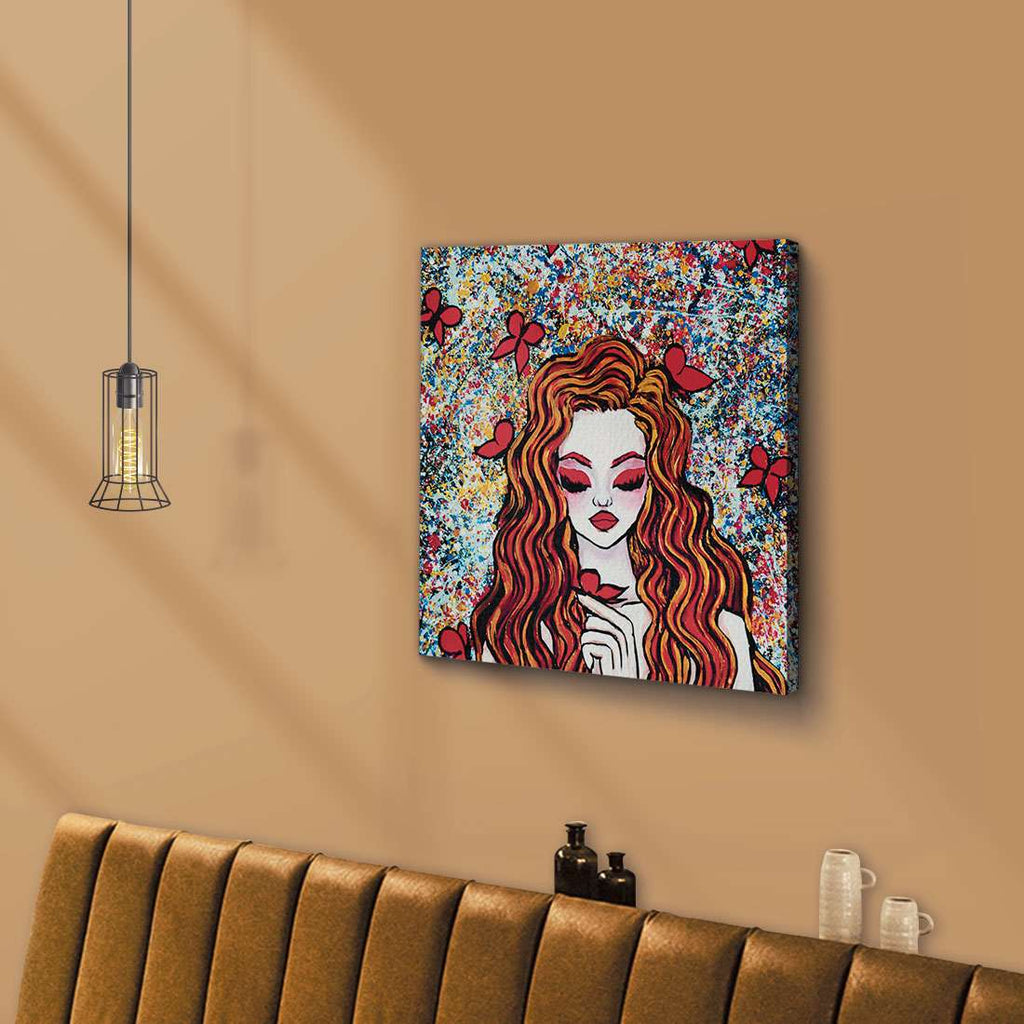 ArtX Enchanting Girl Abstract Canvas Wall Painting For Living Room and Wall Decoration ArtX