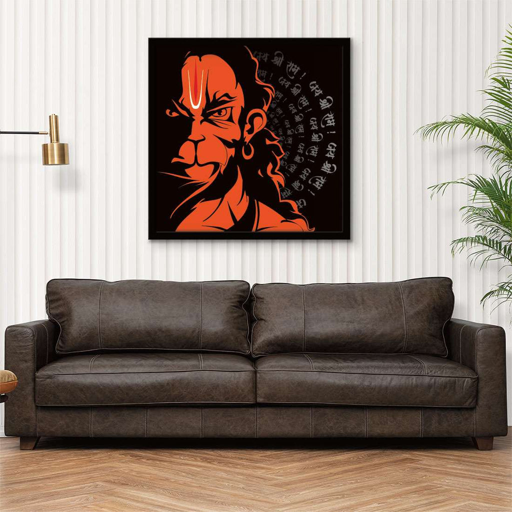 ArtX Lord Hanuman Jai Shri Ram Wall Painting For Living Room ArtX