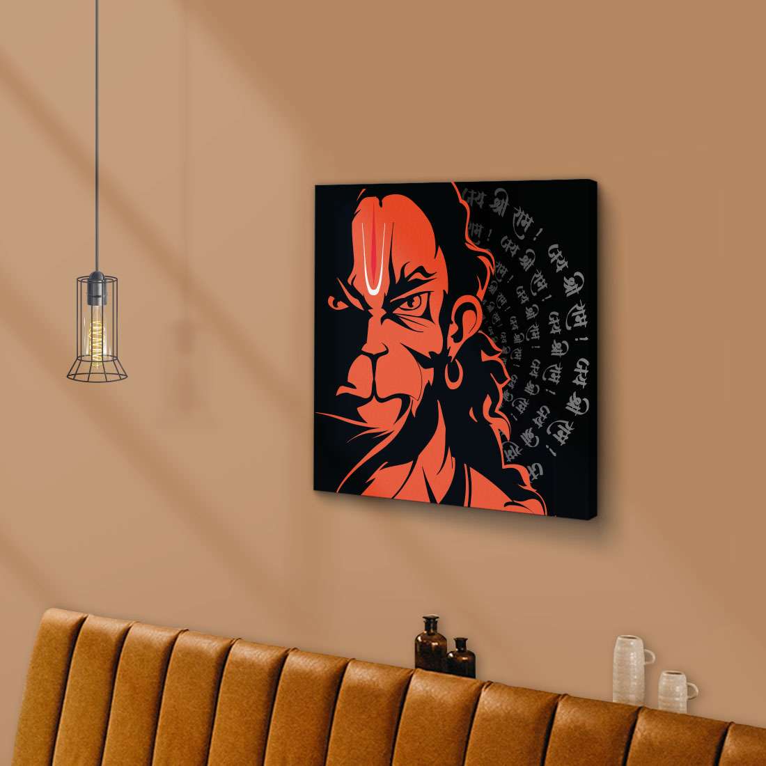 ArtX Lord Hanuman Jai Shri Ram Wall Painting For Living Room ArtX