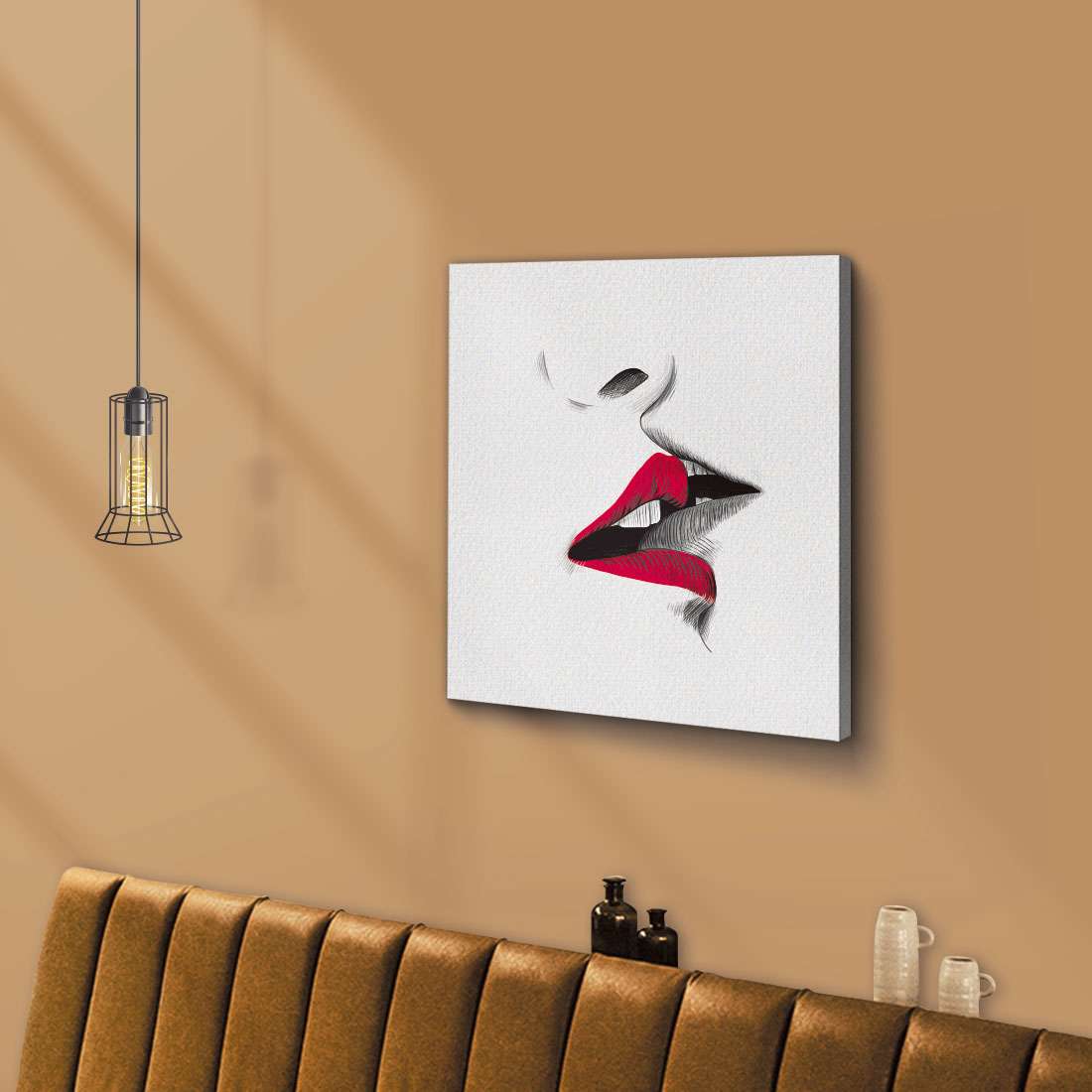 ArtX Romantic Kiss Wall Painting For Bedroom and Wall Decoration ArtX