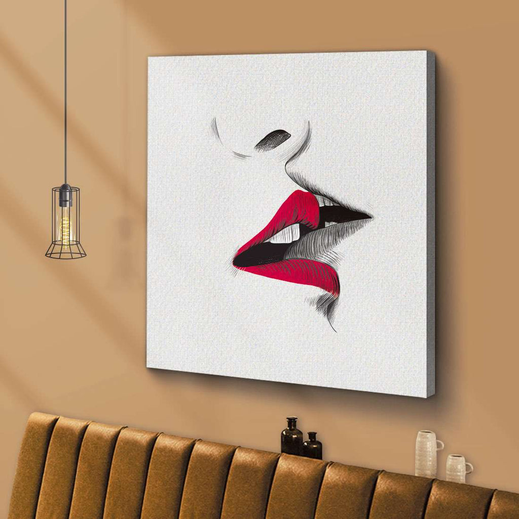 ArtX Romantic Kiss Wall Painting For Bedroom and Wall Decoration ArtX