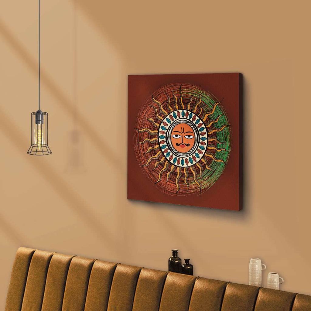 ArtX Madhubani Sun Painting For Wall Decoration, Wall Painting For Living Room ArtX