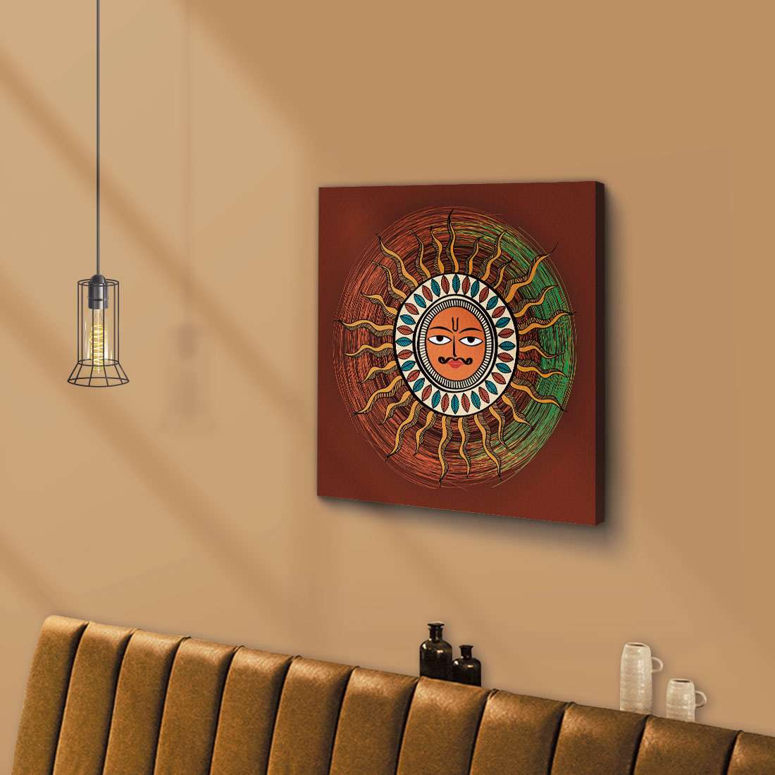 ArtX Madhubani Sun Painting For Wall Decoration, Wall Painting For Living Room ArtX