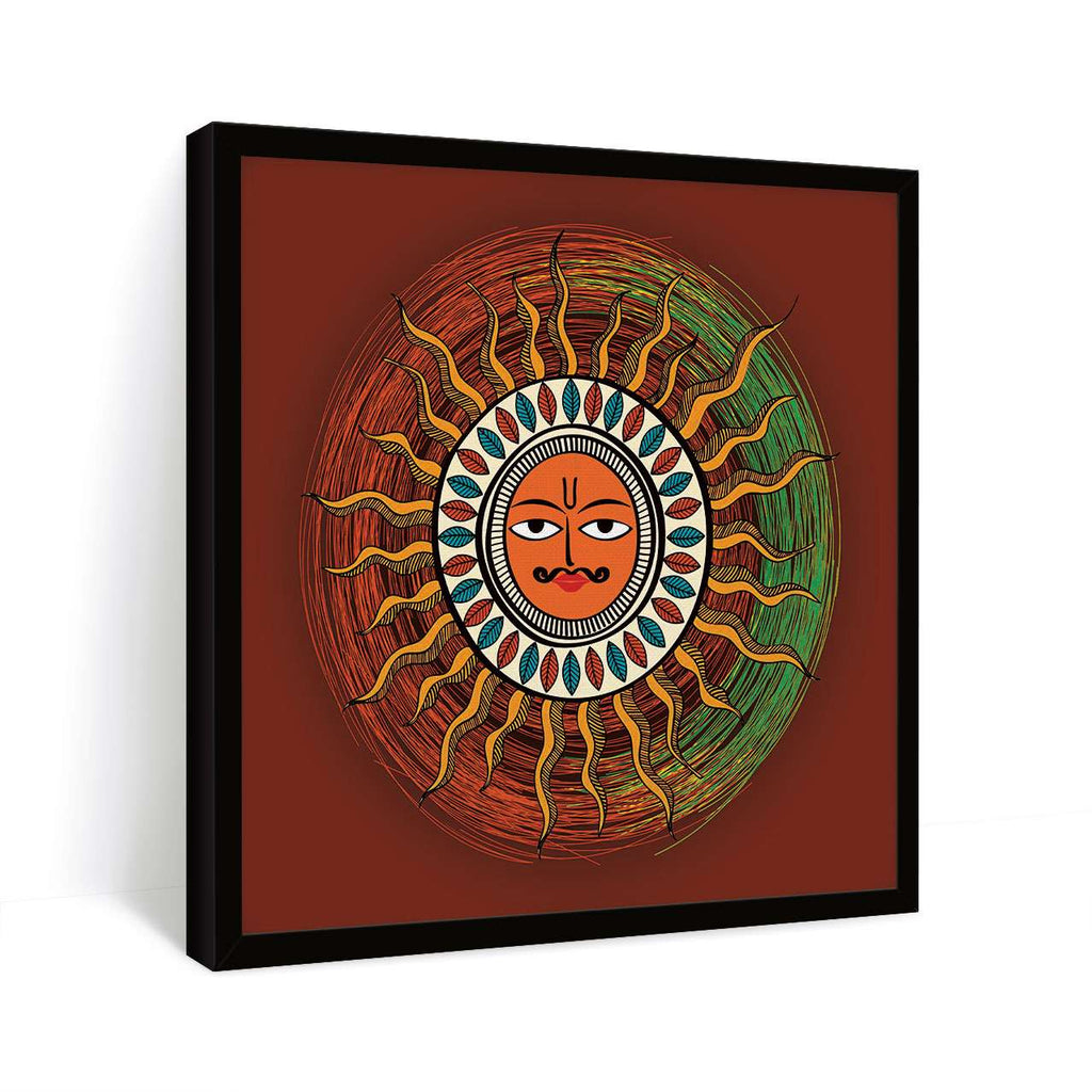 ArtX Madhubani Sun Painting For Wall Decoration, Wall Painting For Living Room ArtX